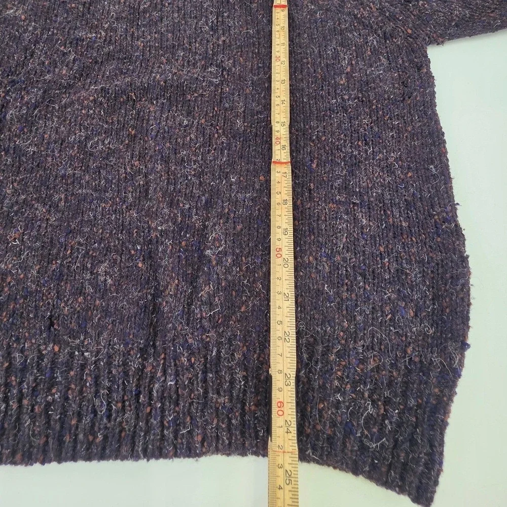 VINTAGE 80S BANANA REPUBLIC THRASHED WOOL SWEATER SIZE XL BLUE MILL VALLEY HOLES